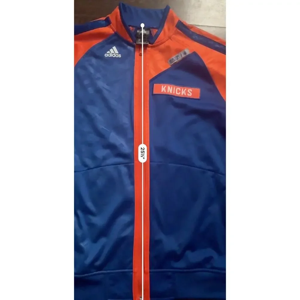 Rare 2013 Men's New York Knicks Adidas On Court Warm Up Performance Jacket Sz M